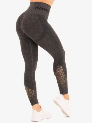 Seamless Staples Leggings - Charcoal Marl Neutral Wear Flexible Comfort Wear
