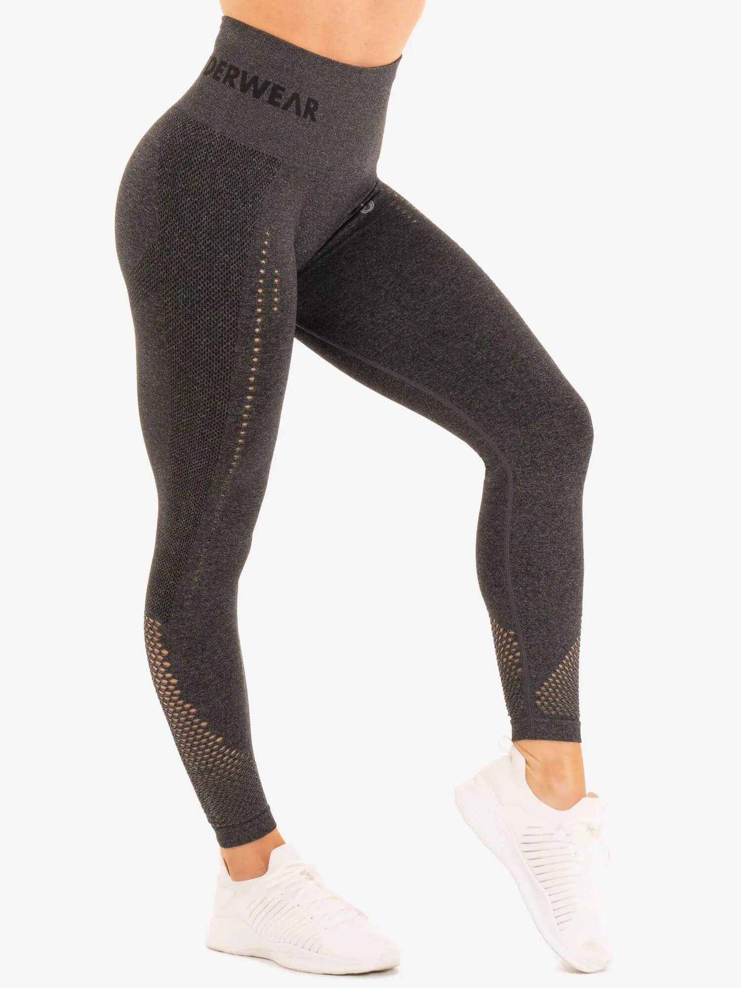 Seamless Staples Leggings - Charcoal Marl Casual Day Mesh Panel