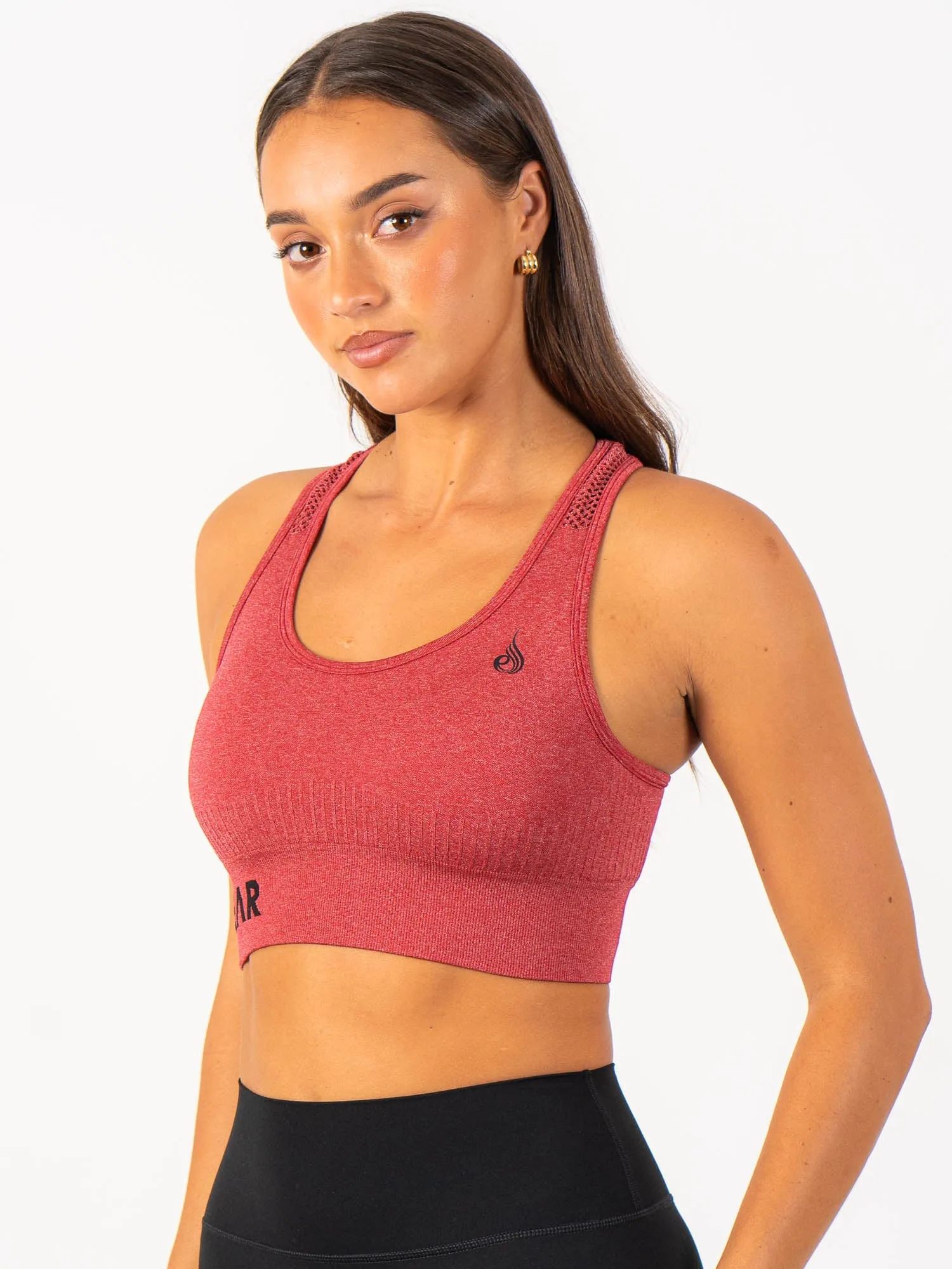 competitions Seamless Staples Sports Bra - Cherry Red Marl