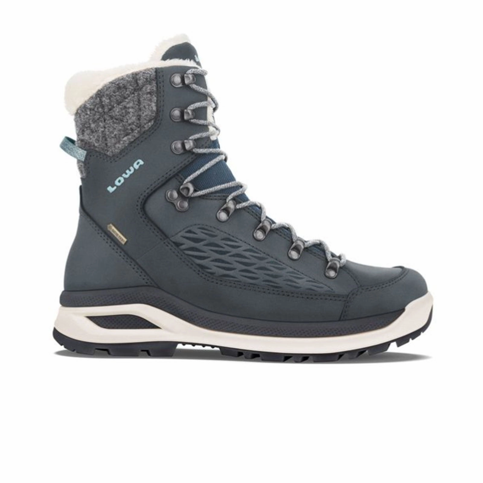 Lowa Renegade EVO Ice GTX Mid Boot (Women) - Navy Tall Frame Timeless Walking Shoes