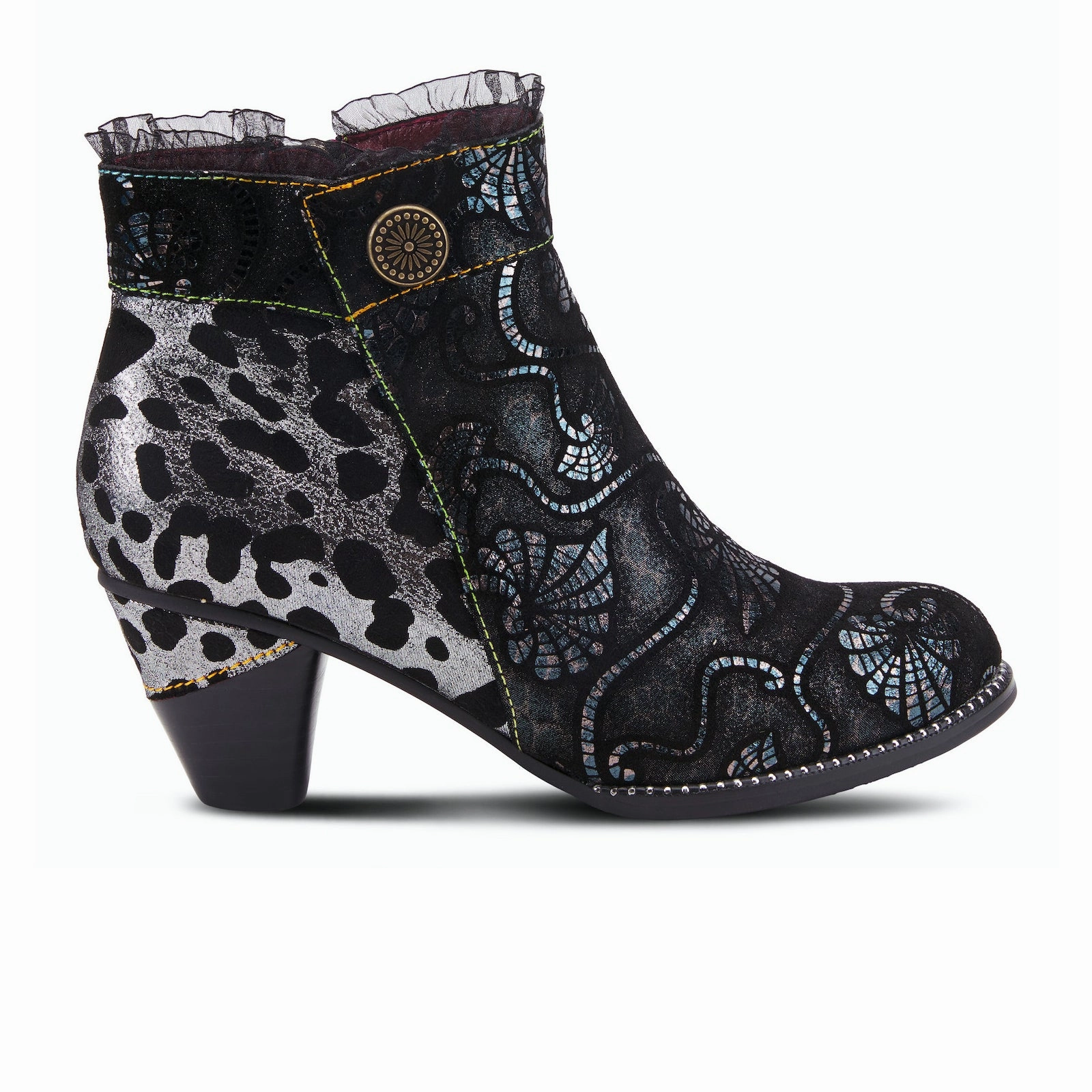 Flat Walk Steady L'Artiste Dessa Heeled Ankle Boot (Women) - Black Multi