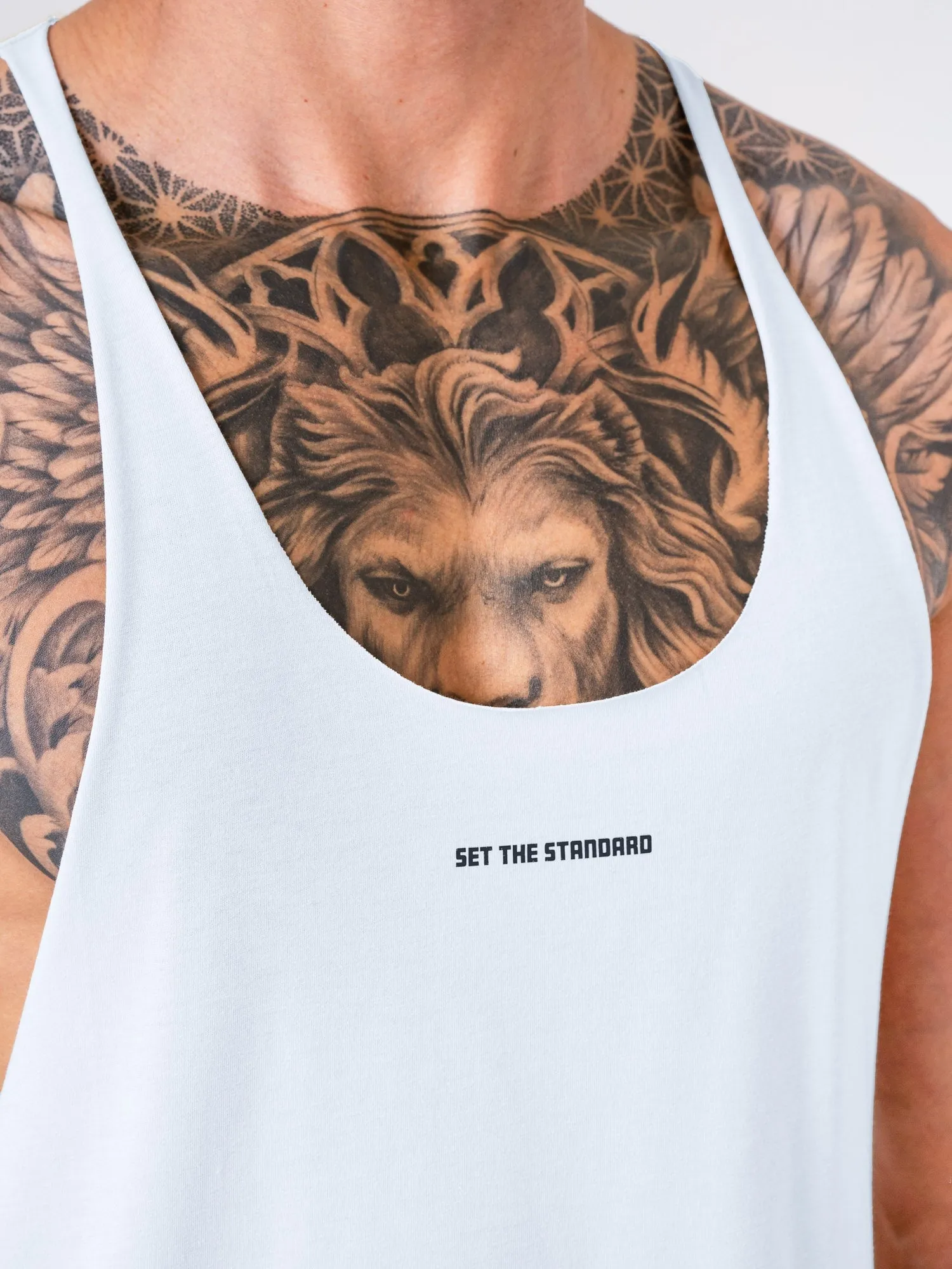 anti tank Enhanced Motion Range Arnie T-Back - White