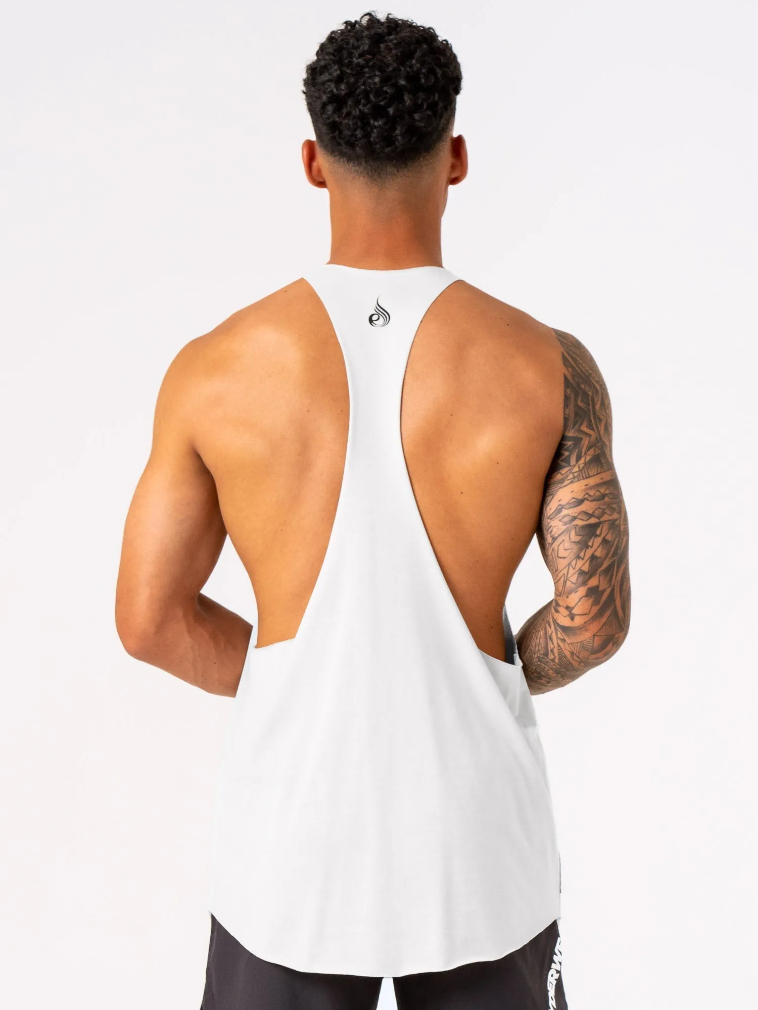 Arnie T-Back - White Fitness Apparel EasyCare Fabric