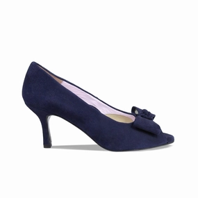 Elegant Booties Shelby: Navy Suede