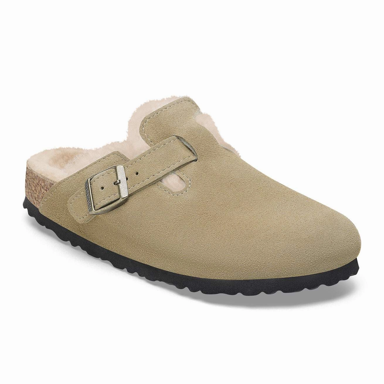Birkenstock Boston Shearling Taupe Suede award - ceremony running gear