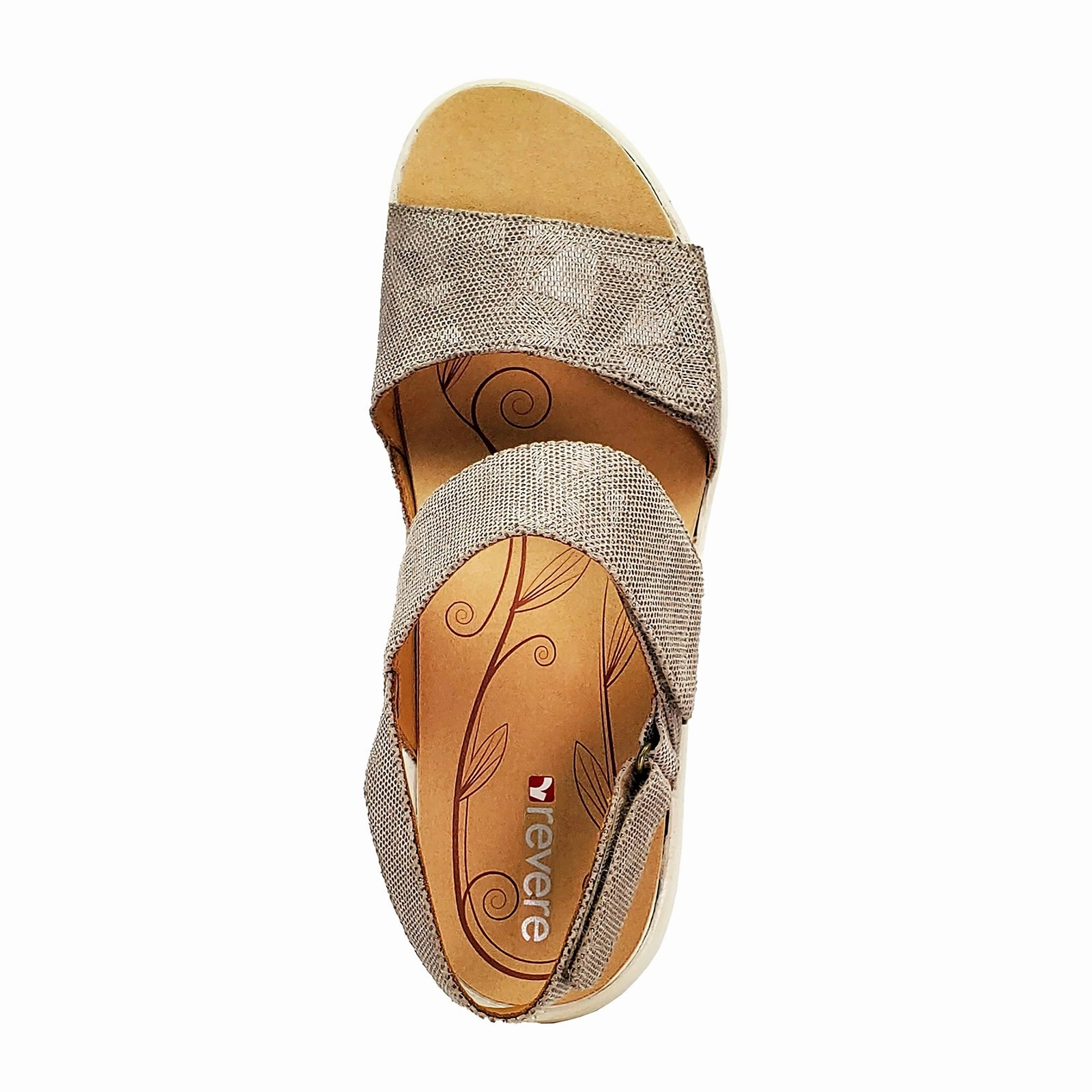 Revere Como Backstrap Sandal (Women) - Champagne Angle padded insole