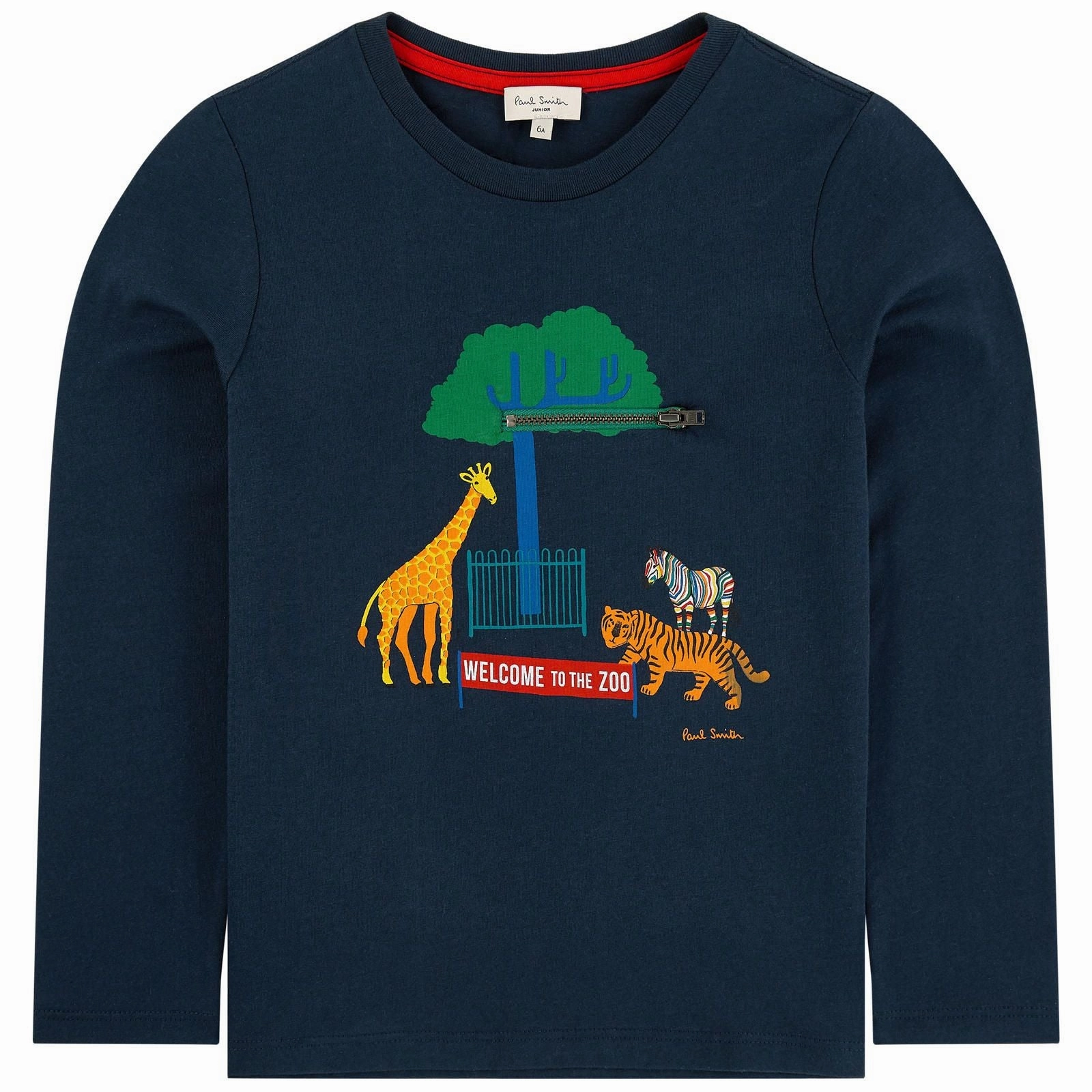 High contrast kids' outfits Corduroy clothes for kids Paul Smith Junior "VERULO" Long Sleeve Tee Shirt