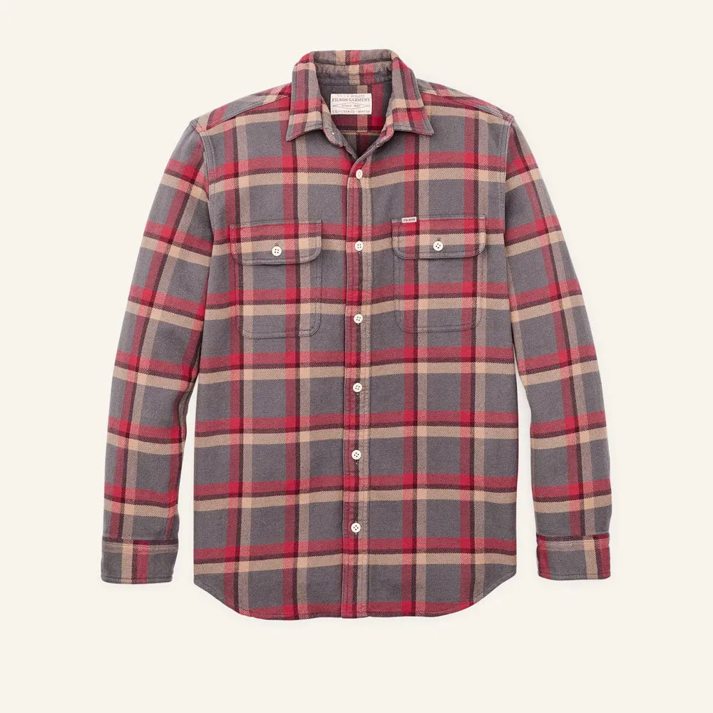 Men's Vintage Flannel Work Shirt Geometric Shape