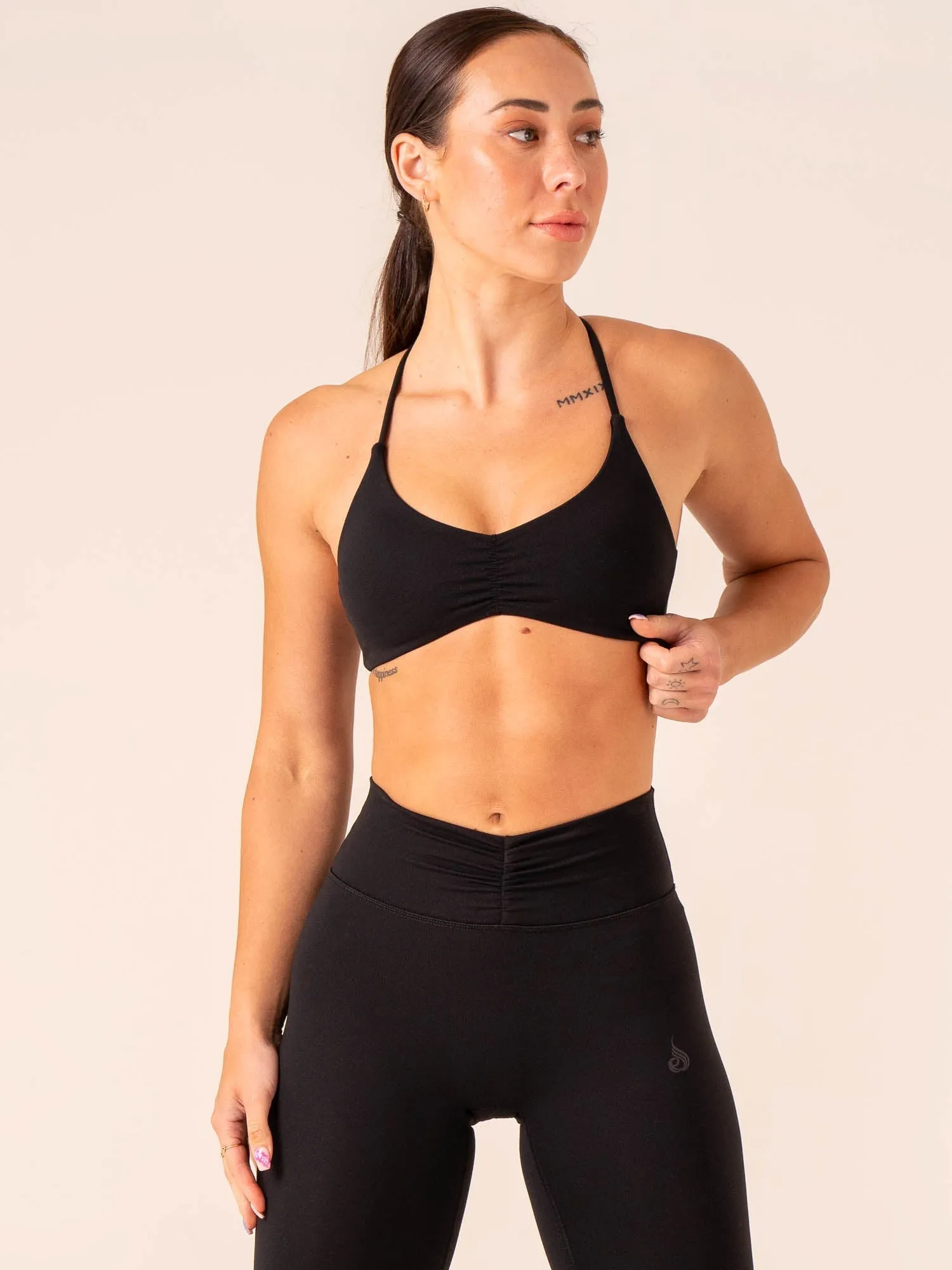 temperature regulation Sustainable Tempo Sports Bra - Black
