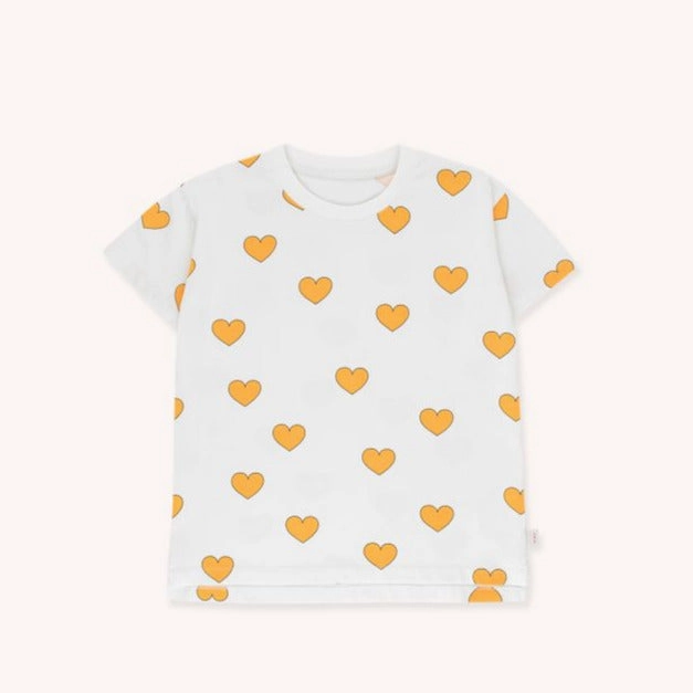 TINYCOTTONS Kids "Hearts" TEE in off-white/yellow 028 Resort wear for kids