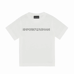 Everyday Emporio Armani Junior Ivory Logo T-Shirt - 6Y/10Y