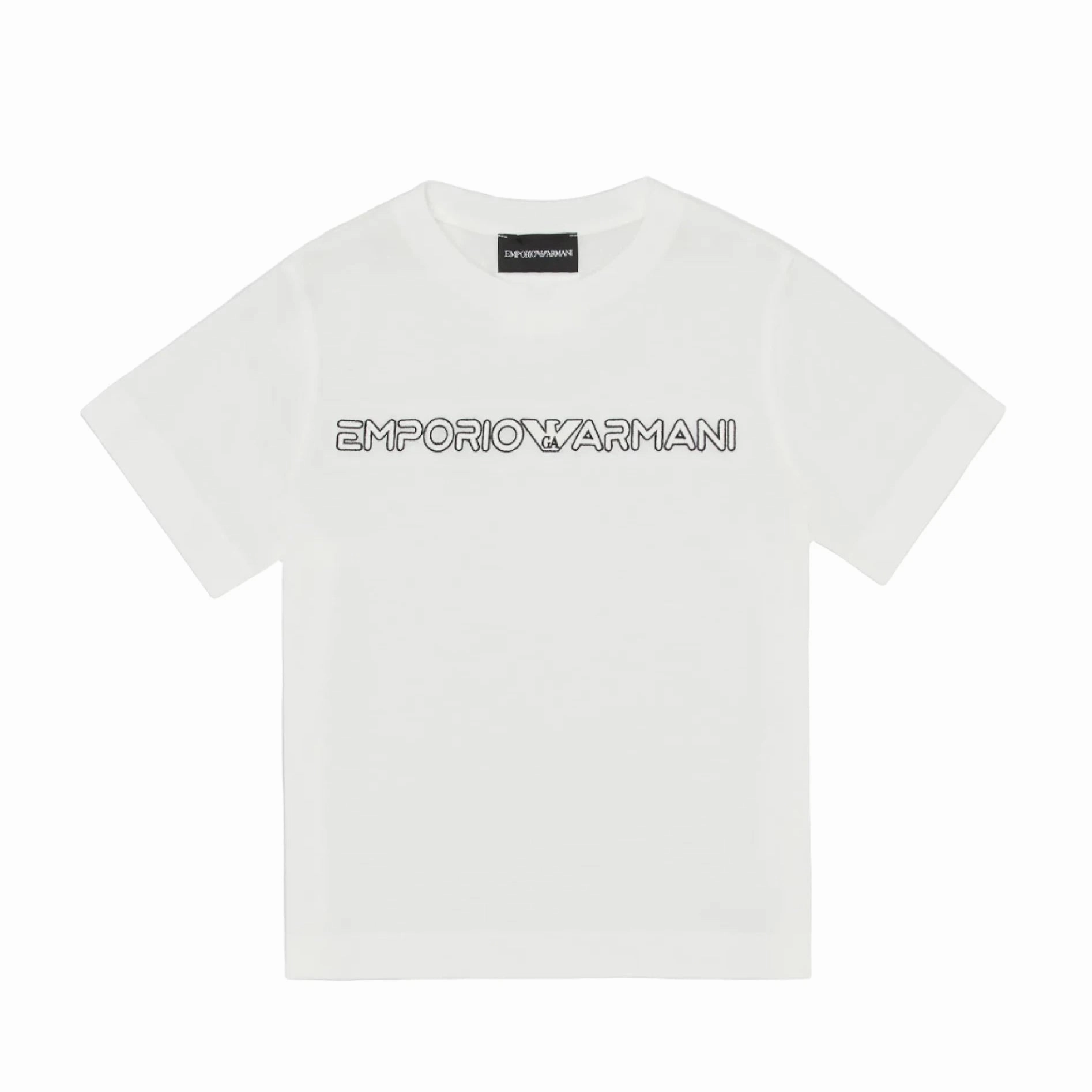 Everyday Emporio Armani Junior Ivory Logo T-Shirt - 6Y/10Y