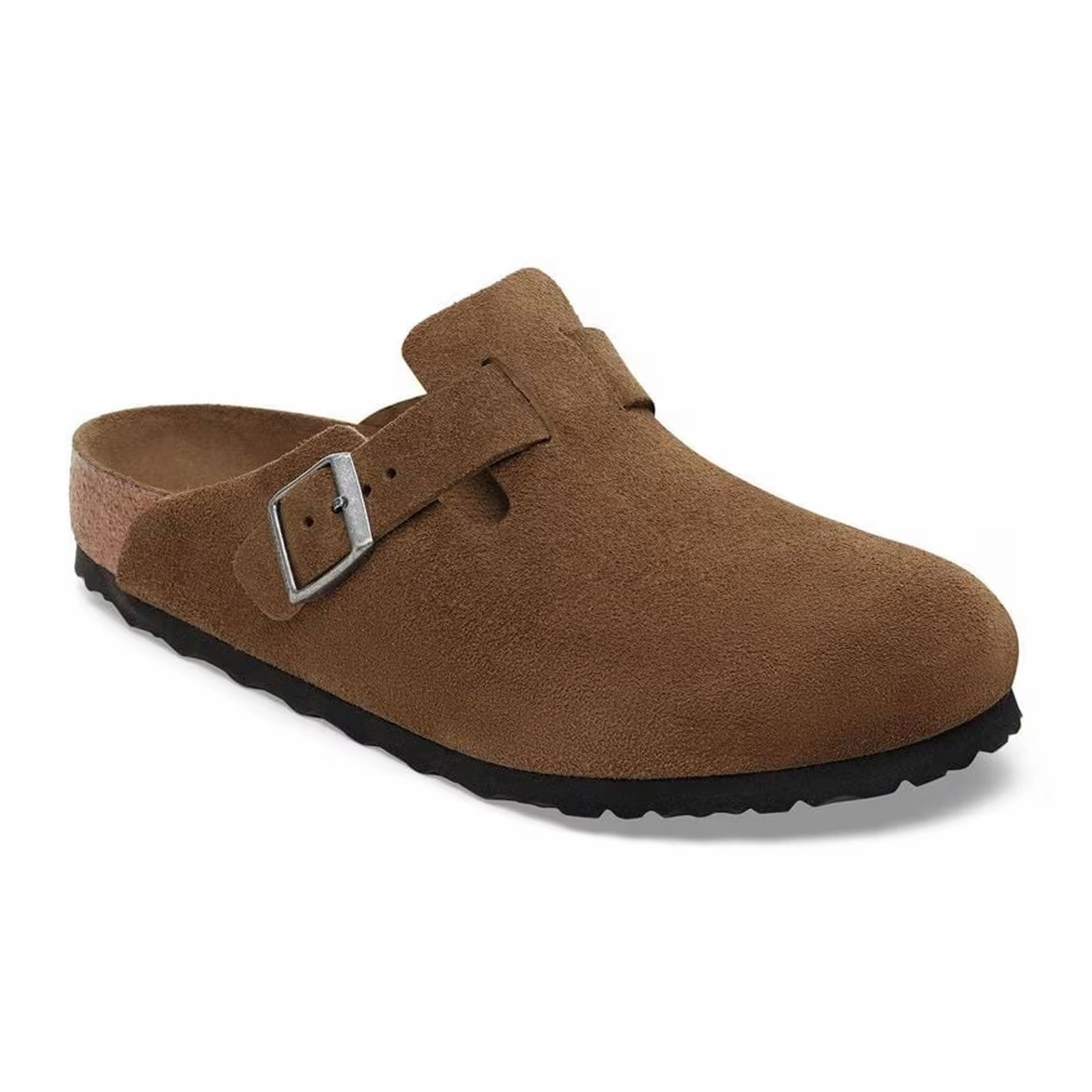 Fashionable Leather Birkenstock Boston Soft Footbed Clog (Men) - Dark Tea Suede