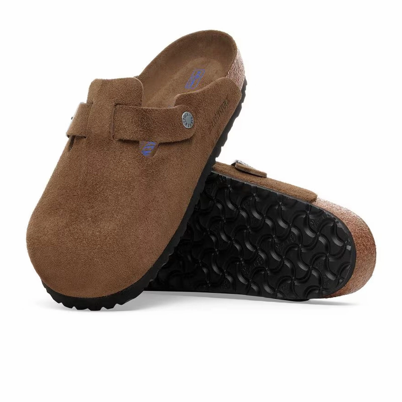 Effortless Design Mid Week Birkenstock Boston Soft Footbed Clog (Men) - Dark Tea Suede