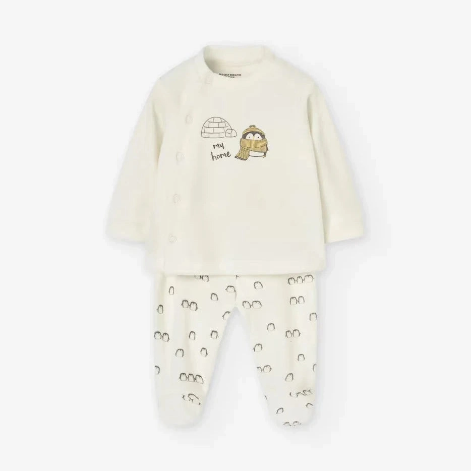 Losan Baby PENGUIN Shirt and Pants Set - Newborn Big - and - tall
