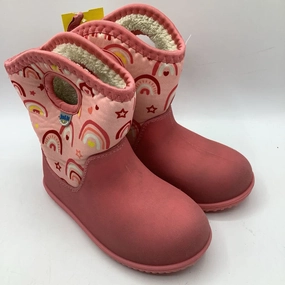 Chic Step Size 10: Jan & Jul Pink Rainbow Insulated Rain Boots