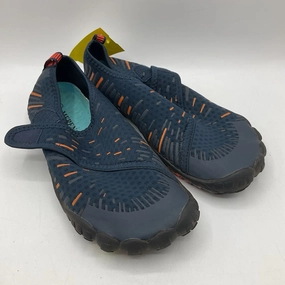 Size 2.5Y-3Y: Merence Blue/Orange Velcro Strap Water Shoes Temperature Regulating Fabric