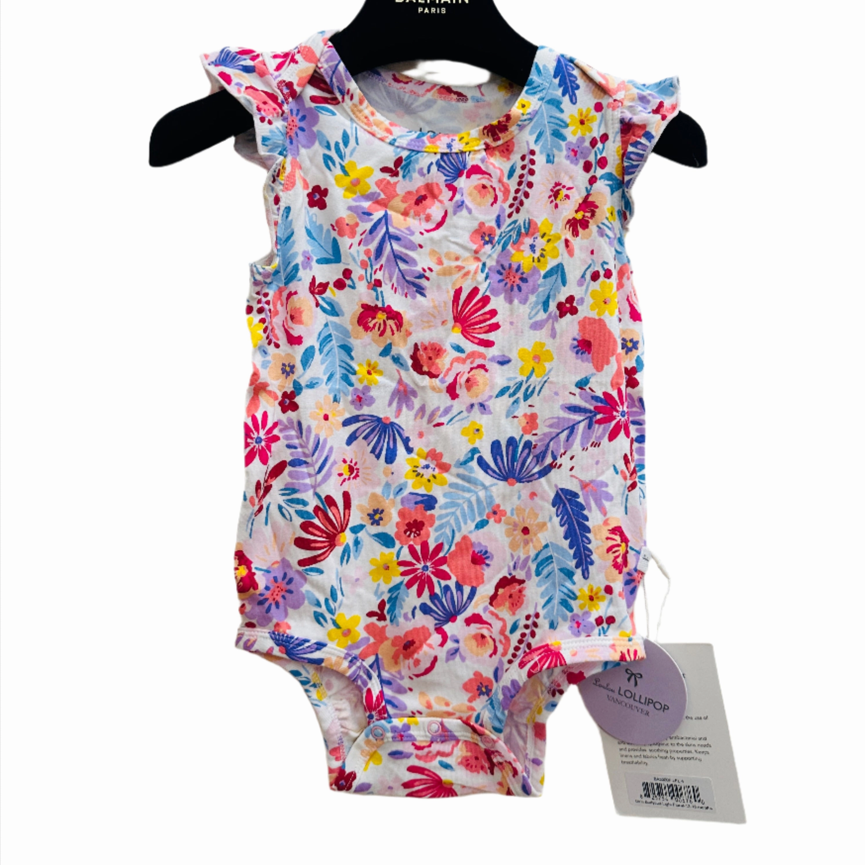 Loulou Lollipop Baby Girl's Bodysuit - Light Floral Autumn kids' outfits