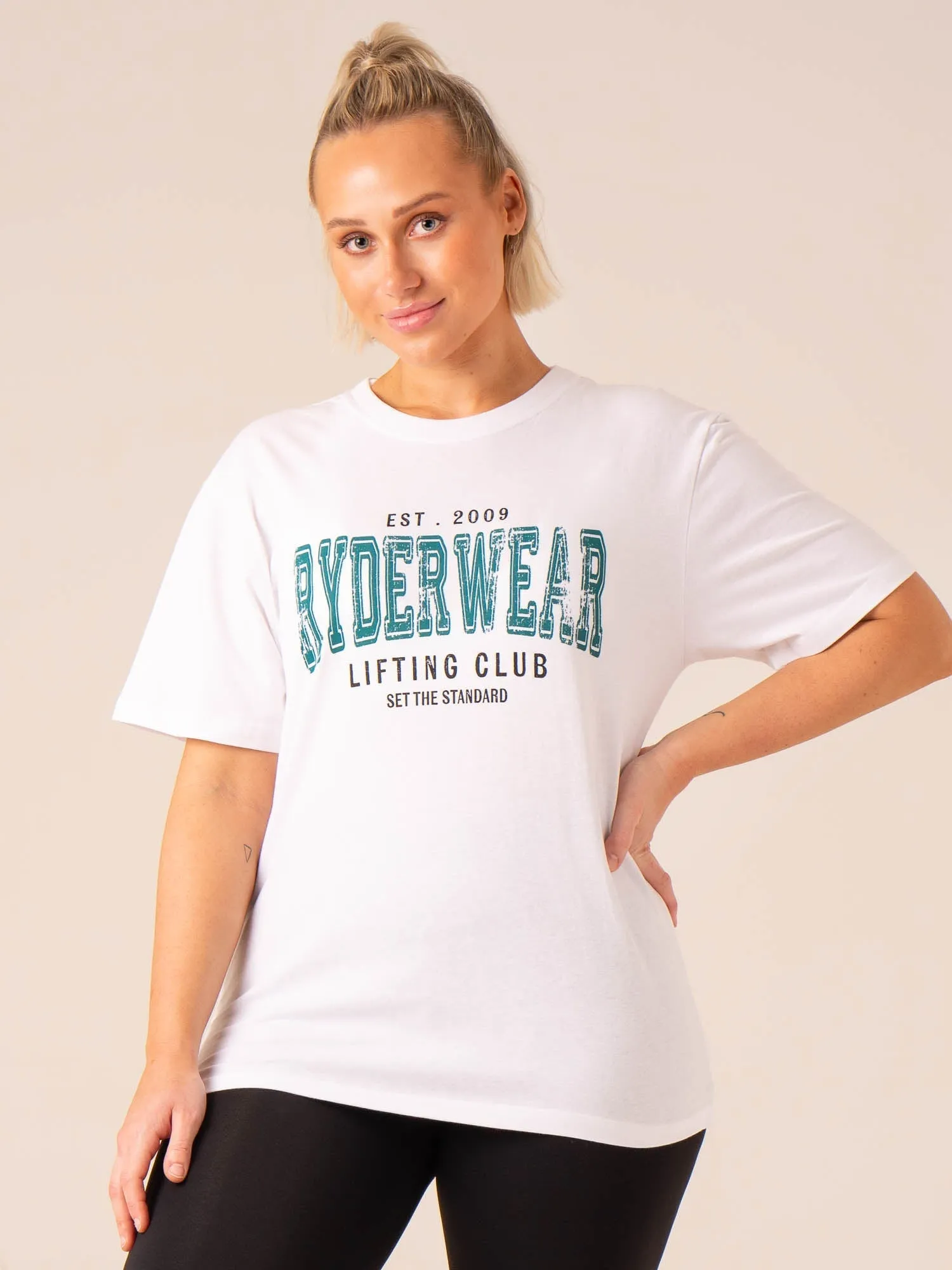 Grit Oversized T-Shirt - White Weekend Wardrobe Breezy Comfort