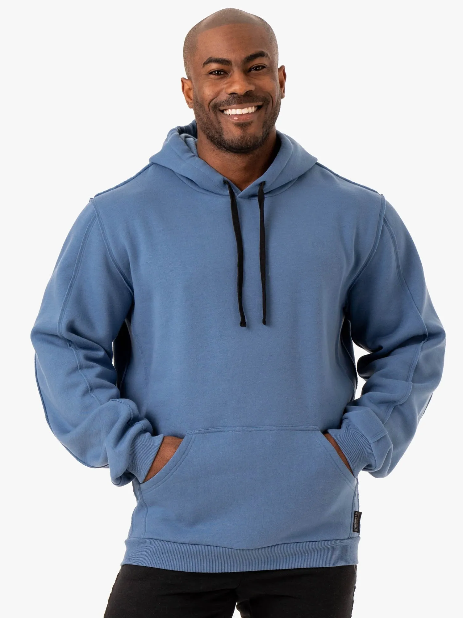 Force Pullover Hoodie - Blue Minimalist Look