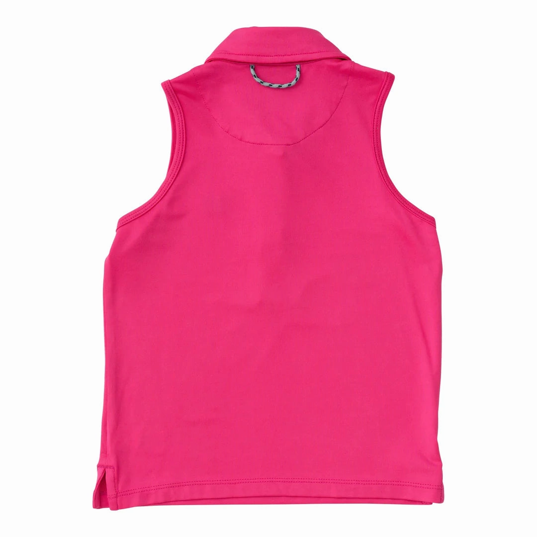Sleeveless Pro Performance Polo - Cheeky Pink Polyester country