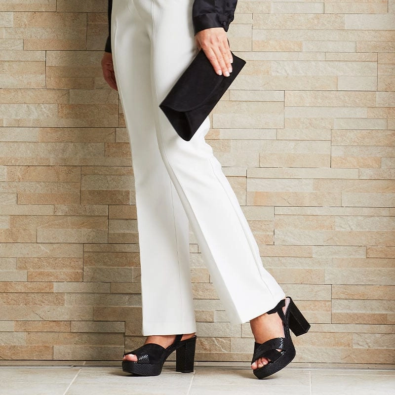 Lightweight Flats Trendy Shoes Ruby: Black Suede & Snake Print Leather