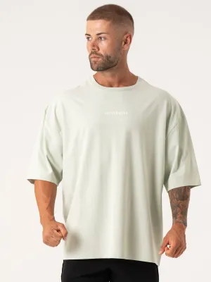 Slim Comfort Fit Pursuit Oversized T-Shirt - Spearmint Stonewash Cozy Comfort clean design