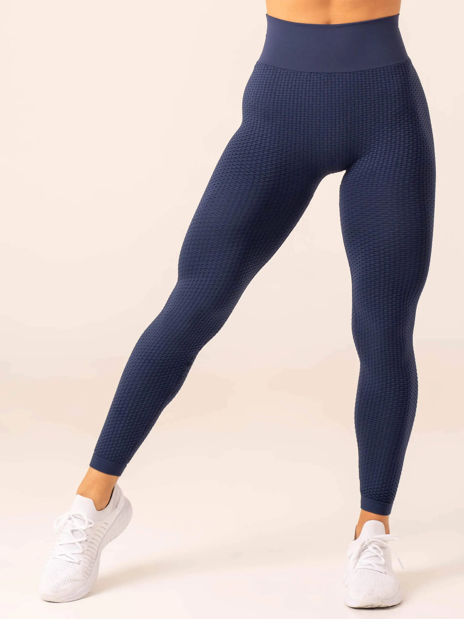 Honeycomb Scrunch Seamless Leggings - Navy Ultra Shape Fit Essential