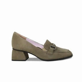Supportive sole Fashionable Leather Giselle: Olive Suede