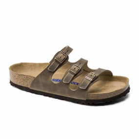 Breathable fabric Comfort For Outdoors Birkenstock Florida Soft Footbed Slide Sandal (Women) - Tobacco Oiled Leather