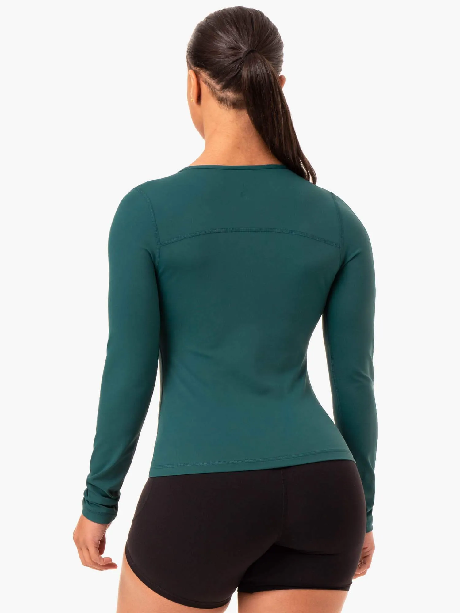 NKD Align Long Sleeve Training Top - Teal Sporty Blouse