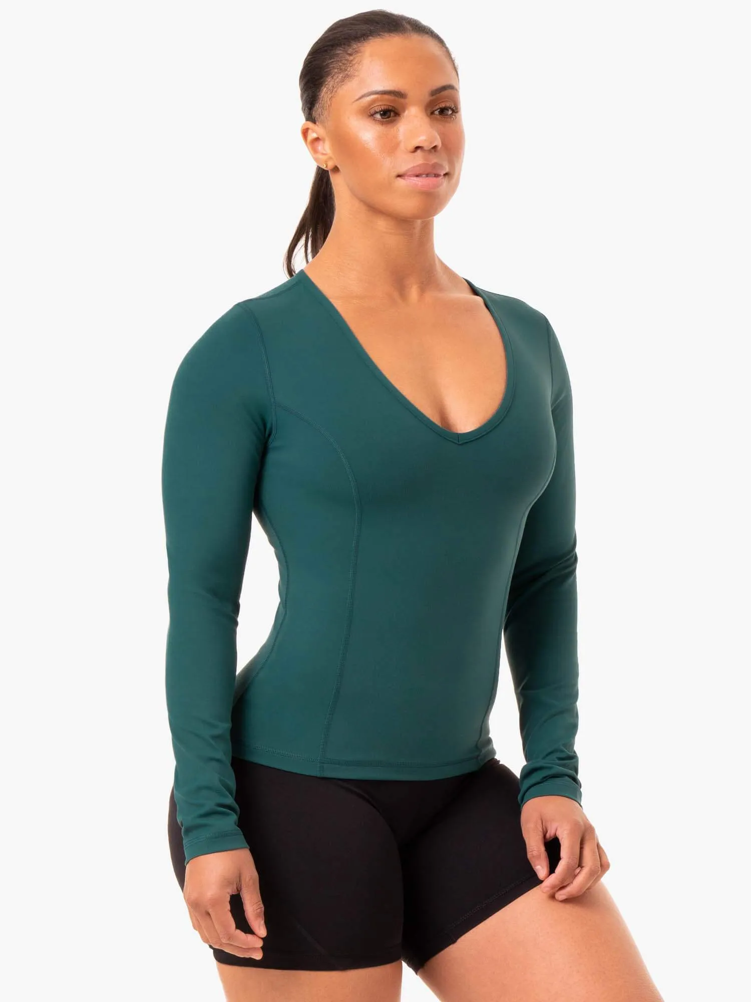 NKD Align Long Sleeve Training Top - Teal SoftLining Sustainable Waterproofing