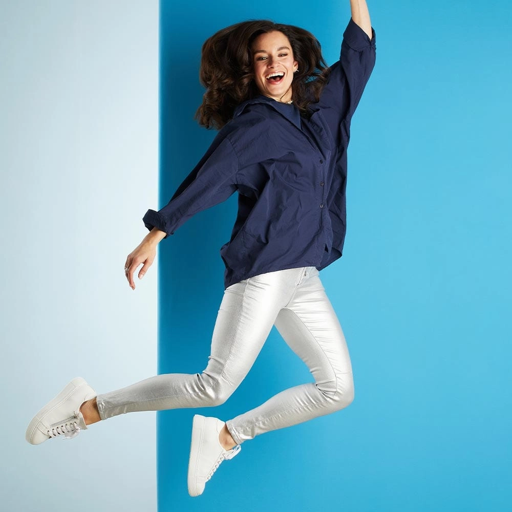 Feather: White Leather Fresh feeling Active Routine