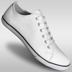Aris Allen Men's White Canvas Gym Style Dance Sneakers Comfortable Walk Water Resistant Lining