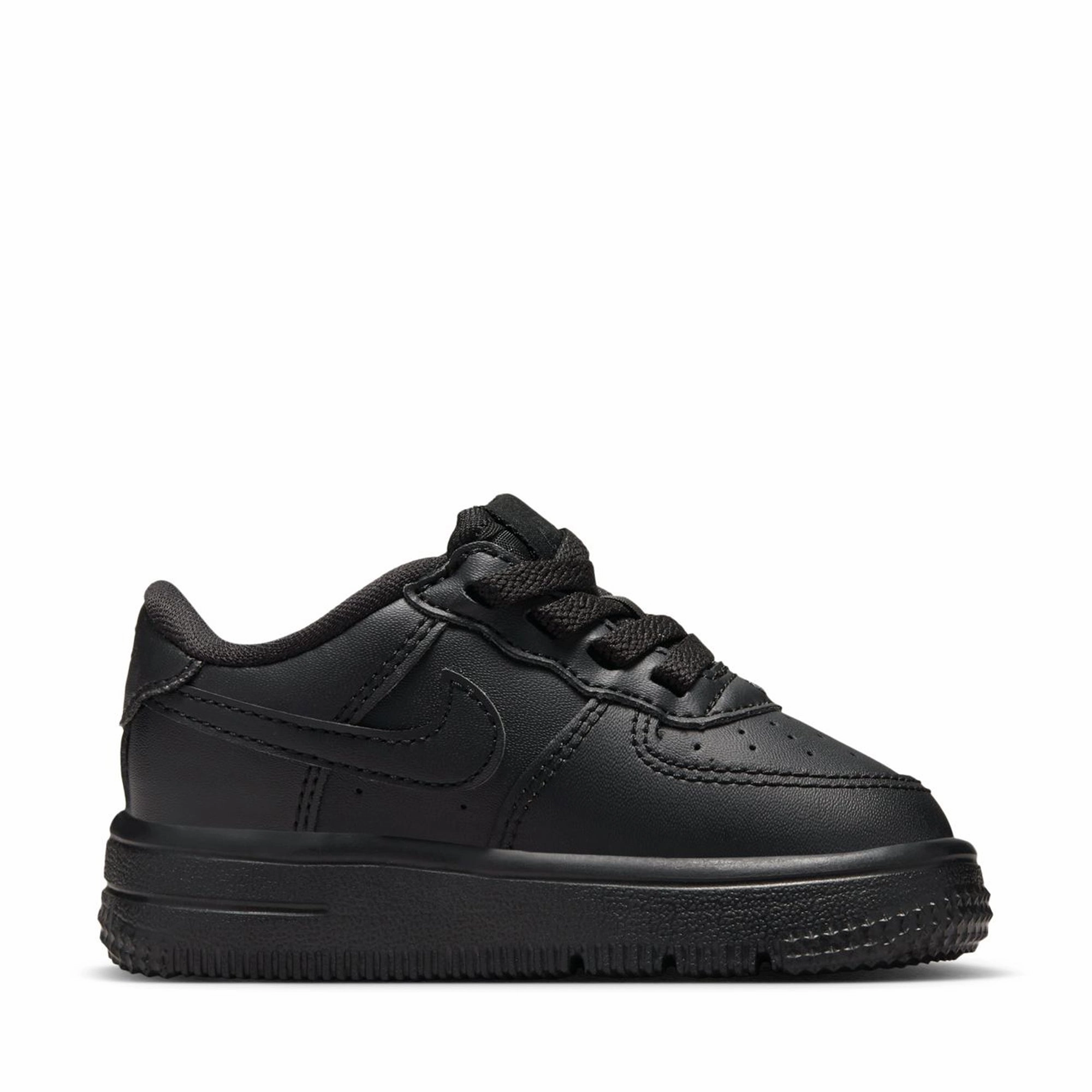Nike Force 1 Low EasyOn (TD) - Black/Black Crocodile Embossed Open Way