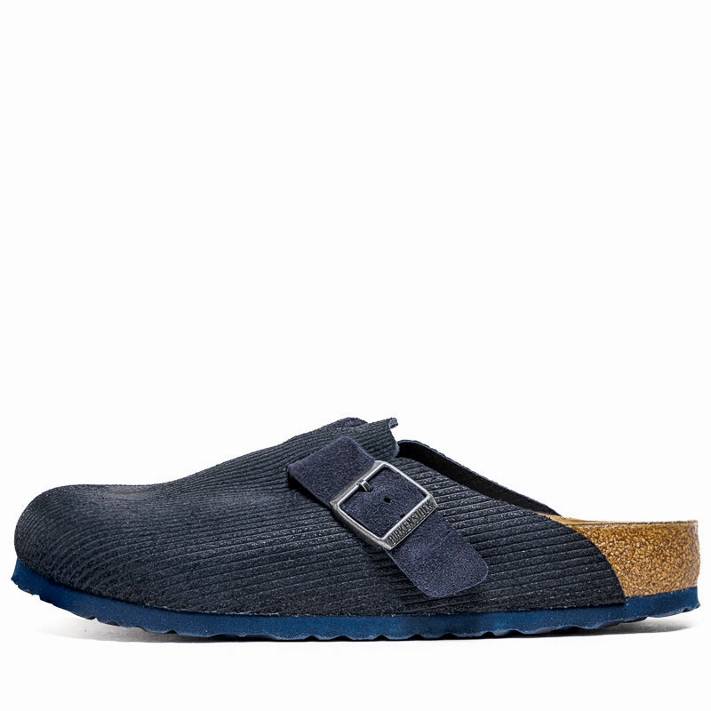 Stylish Cushioning Birkenstock Boston Suede Corduroy - Midnight