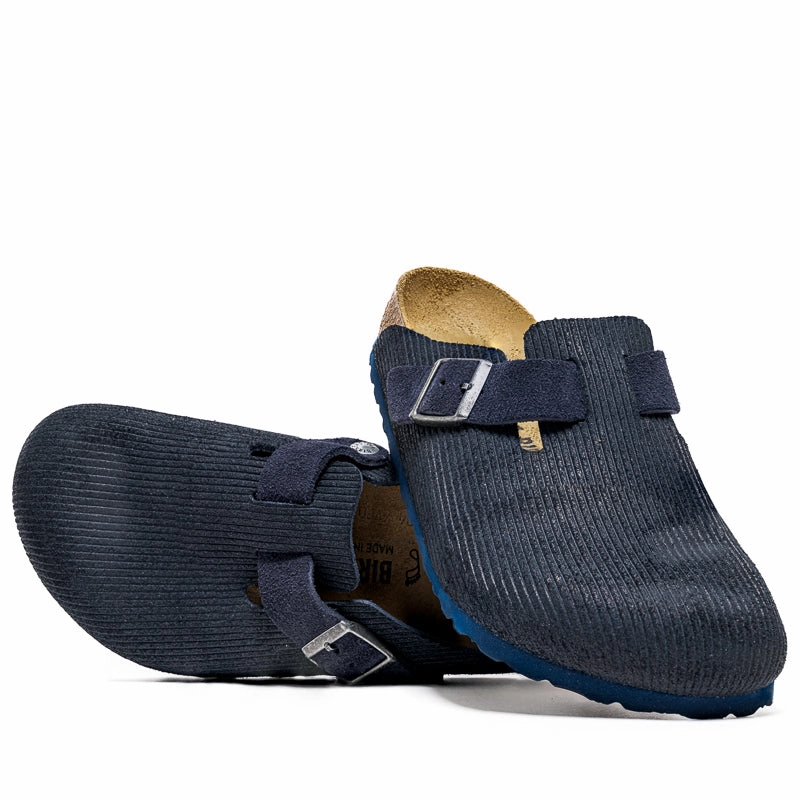 Birkenstock Boston Suede Corduroy - Midnight Weekend Pace Timeless Support
