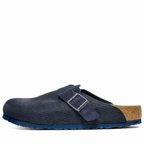 Harbor View Birkenstock Boston Suede Corduroy - Midnight