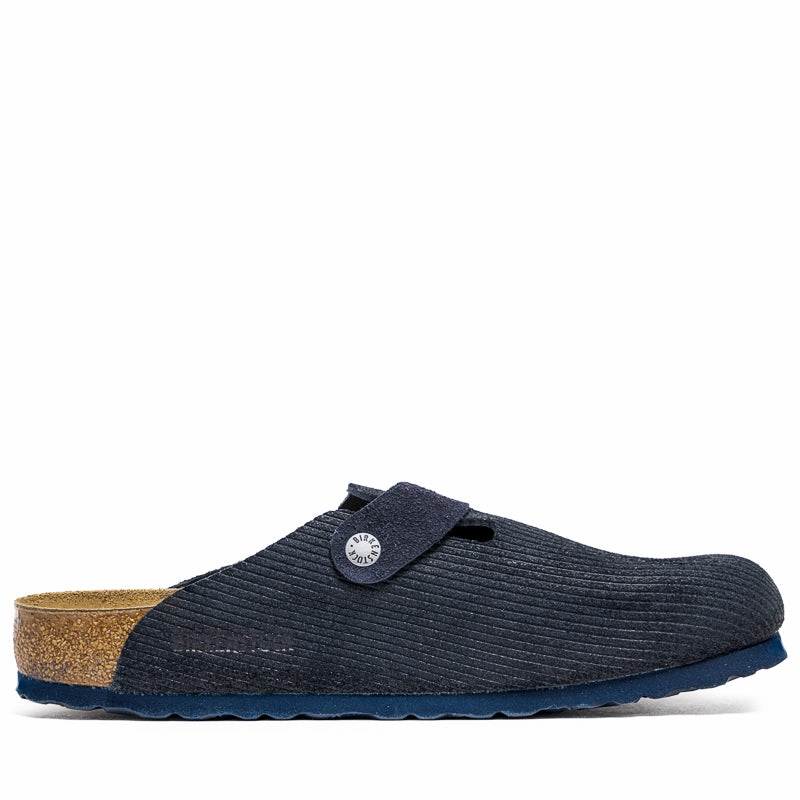 Birkenstock Boston Suede Corduroy - Midnight Relaxed Design