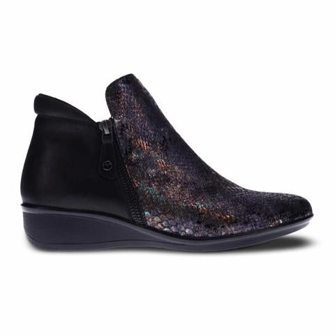 Revere Damascus Ankle Boot (Women) - Black/Metallic Python Neat Steps