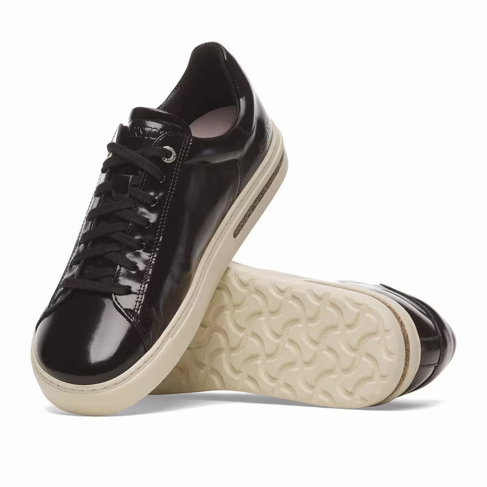 Birkenstock Bend Narrow Sneaker (Women) - High Shine Black Leather Executive Style