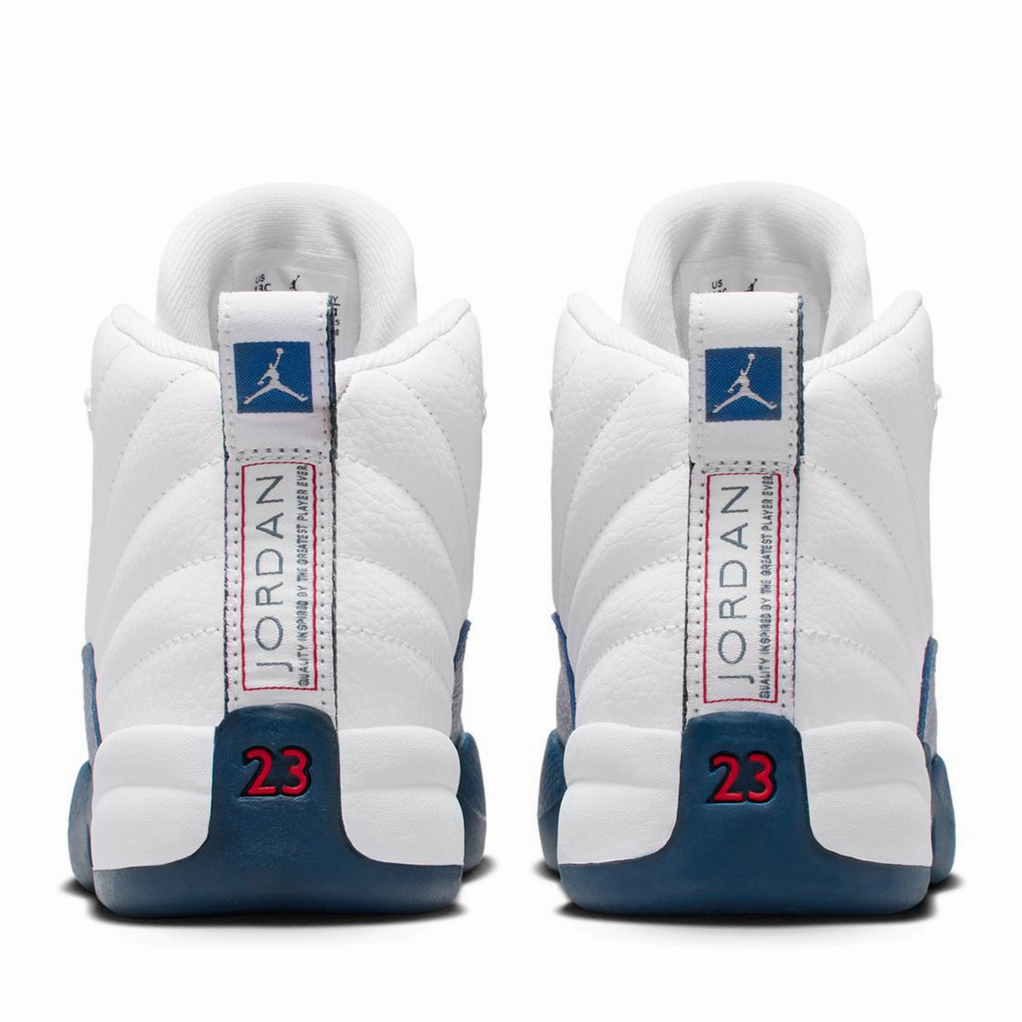 Jordan 12 Retro (PS) - White/French Blue Breathable Shoes