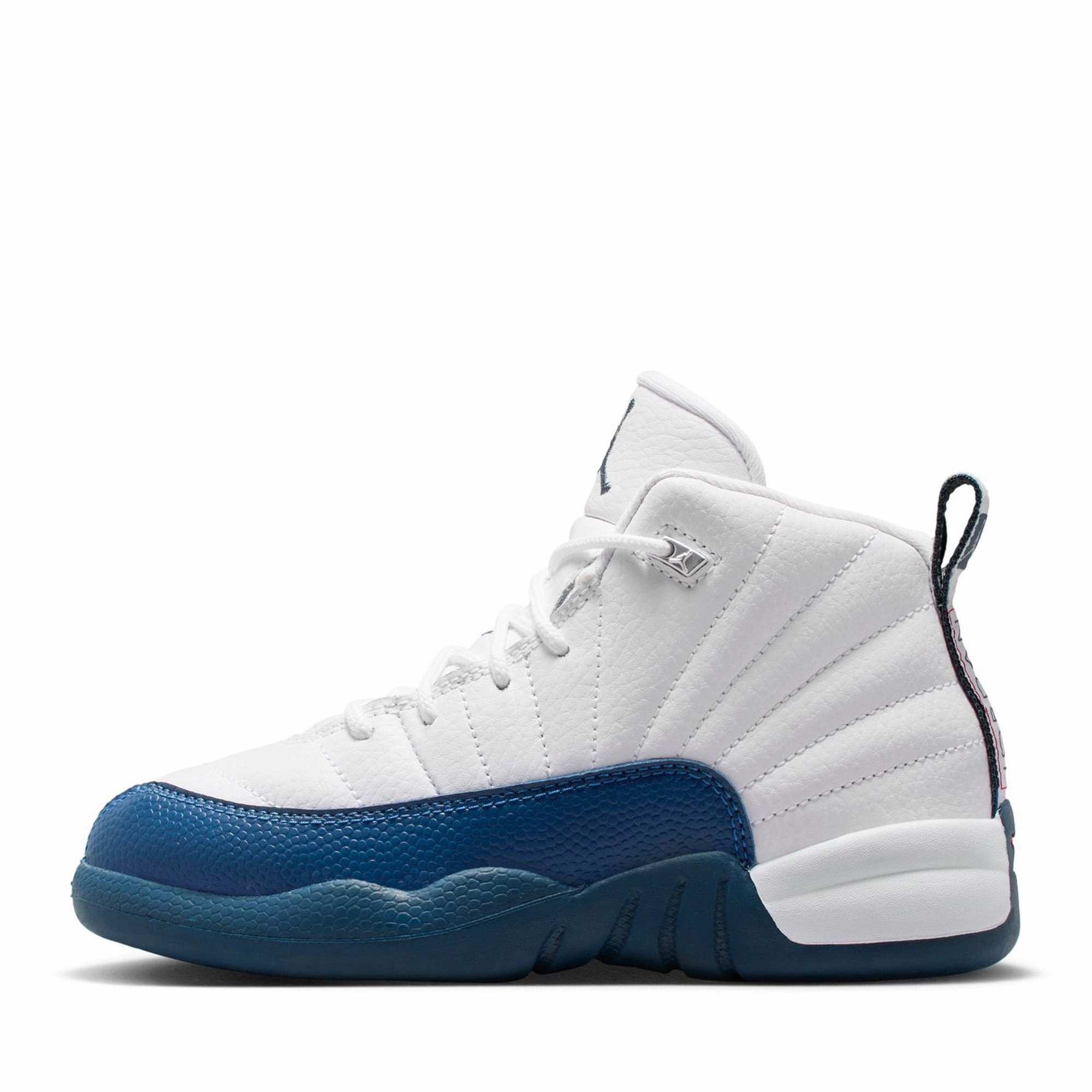 Jordan 12 Retro (PS) - White/French Blue Trendy Slip-on Footwear