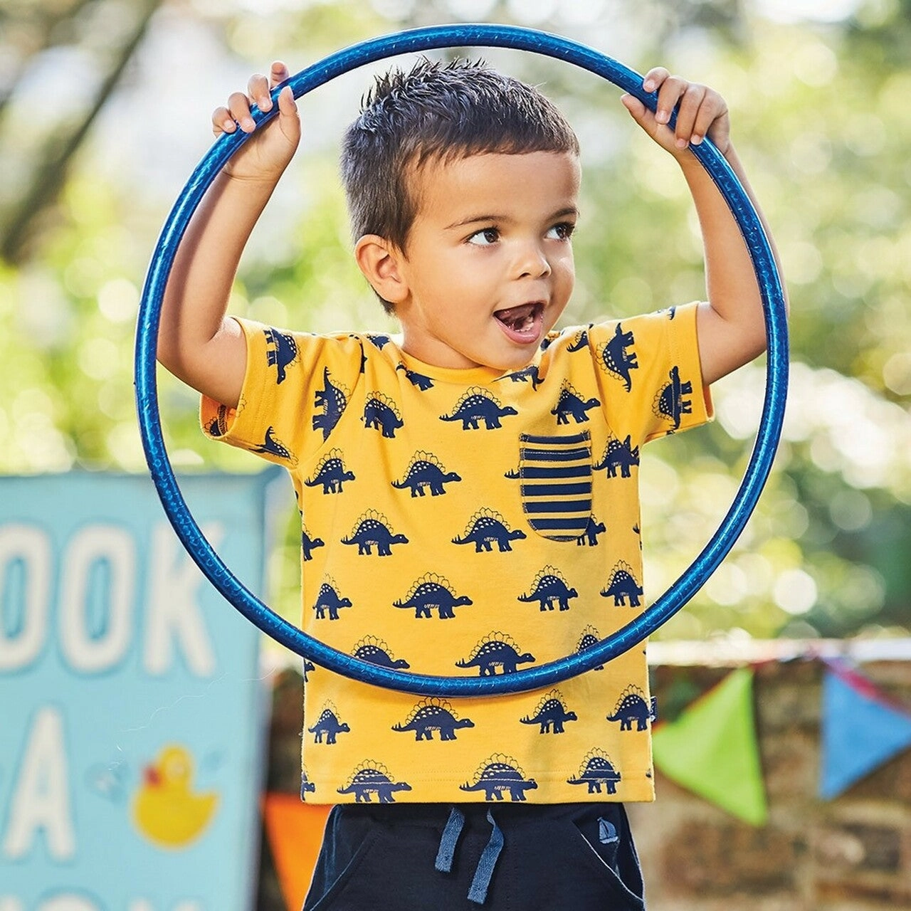 Modern Jojo Maman Bebe Kids ellow Stegosaurus Print T-shirt