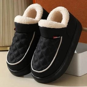 Snow protection Winter Plush Cotton platform Shoes Warm Thick-bottom Waterproof Home Slippers All-match Indoor Outdoor Garden Shoes For Women