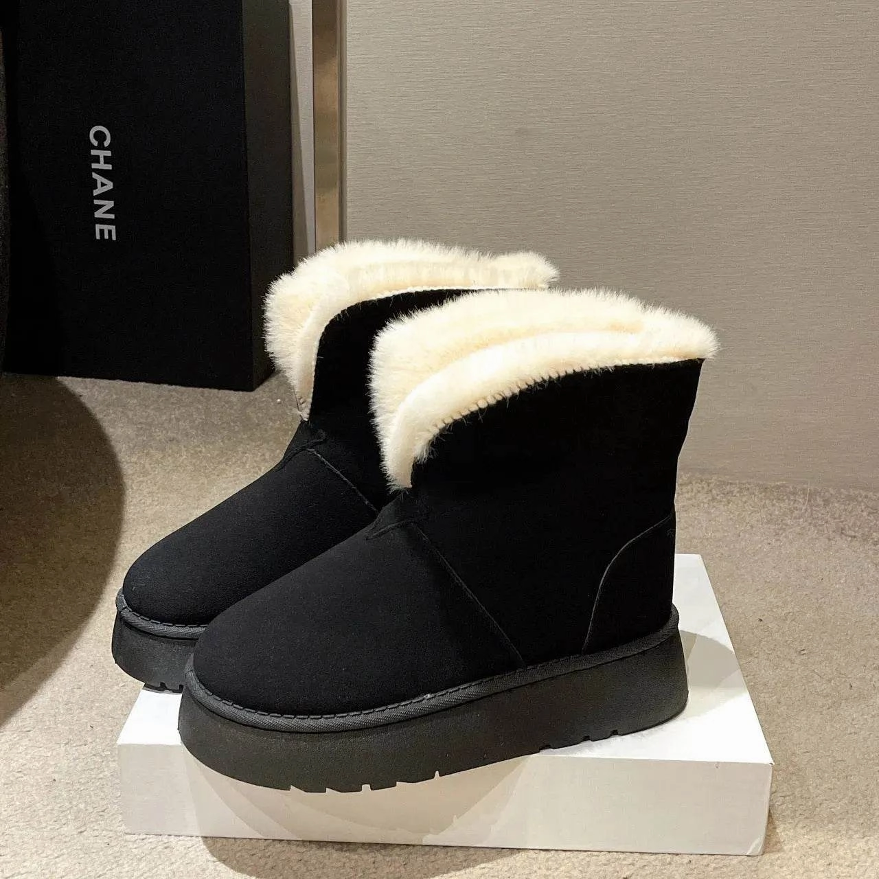 Snow Sports Gear Winter Warm Snow Boots New Fashion Foldable Fleece Cotton Shoes For Women Plus Velvet And Thickened Plush Ankle Boots