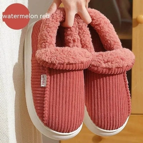 Ankle Wrap Cotton Slippers Winter Women's Plus Size Thickened Fleece-lined Warm Slugged Bottom Snowy Hike