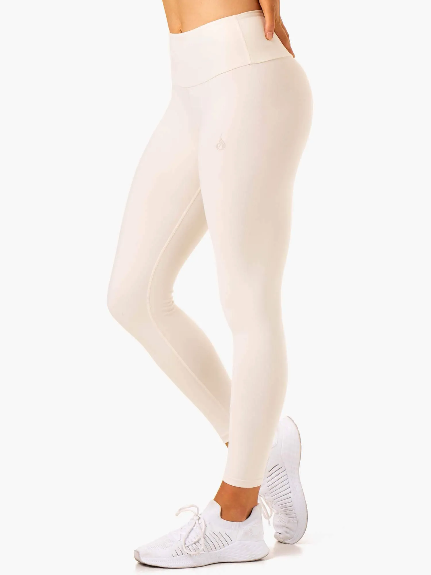 Adapt High Waisted Scrunch Leggings - Ivory Active Lifestyle Durable Stitch