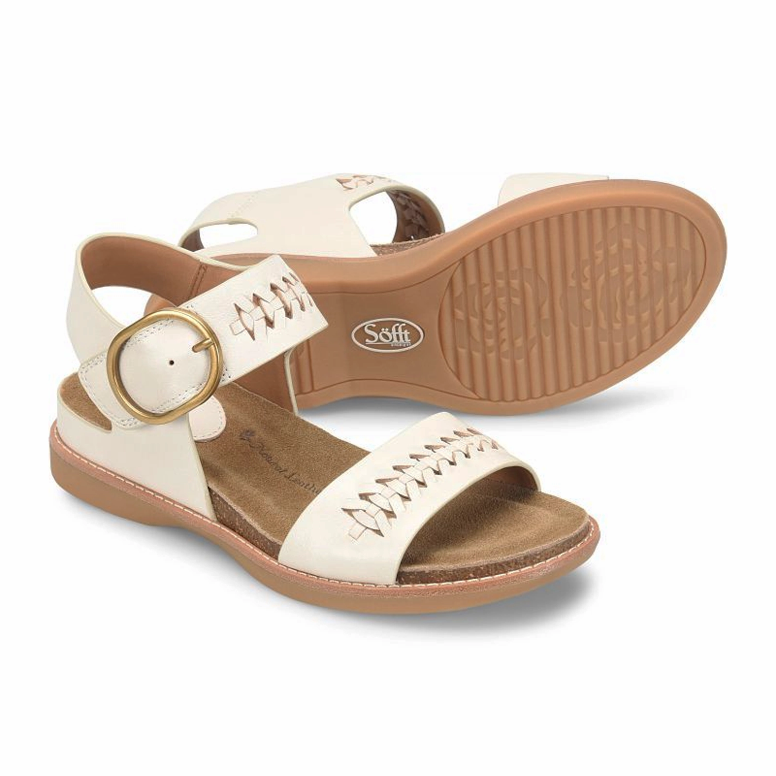 Sofft Bali II Backstrap Sandal (Women) - Off White Breathable Material