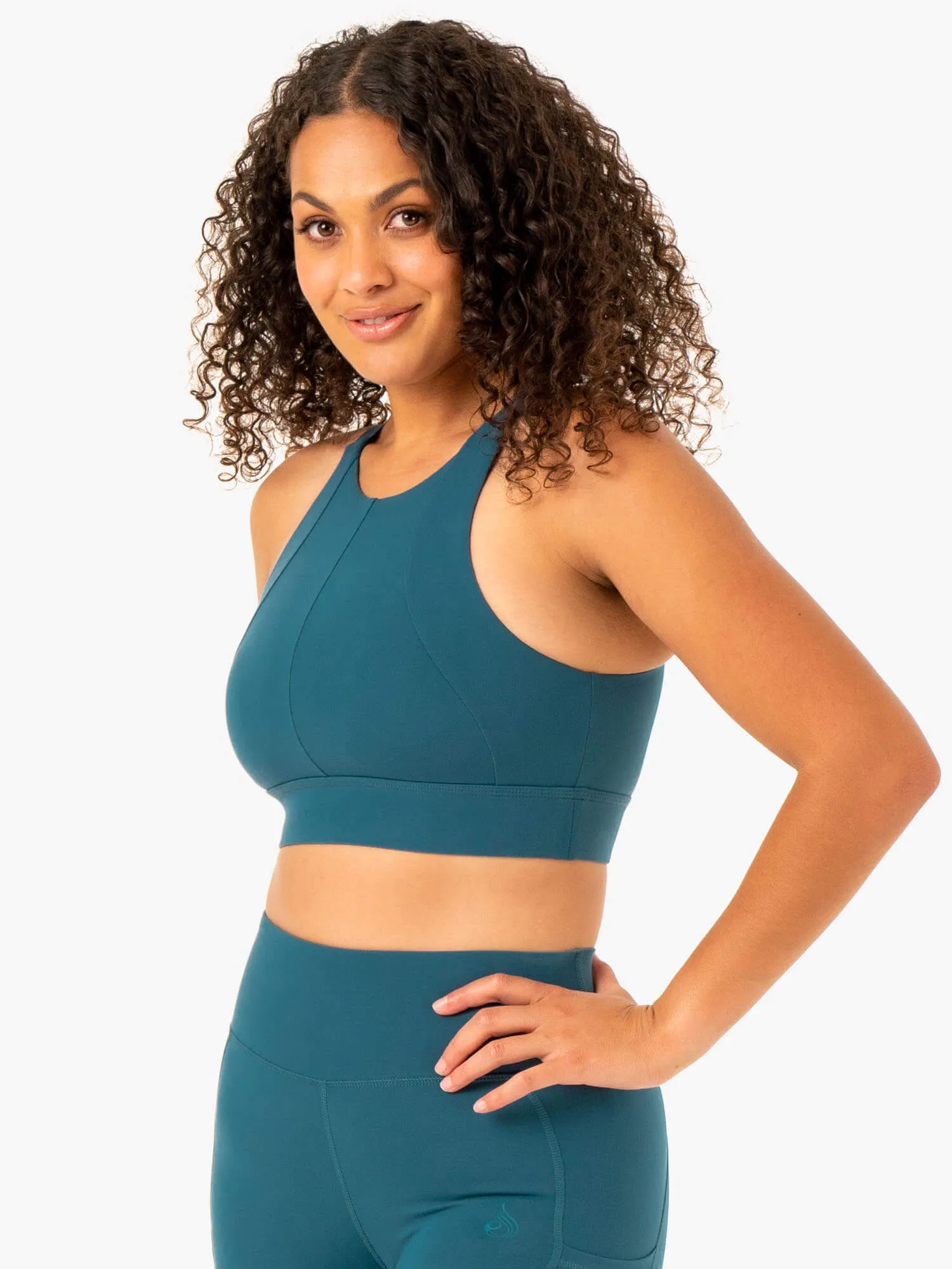 Reset High Impact Sports Bra - Teal Comfortable Hold